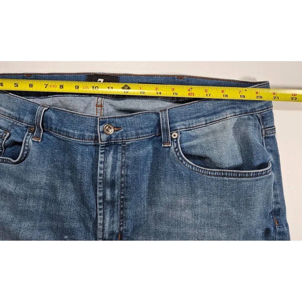7 for all mankind Men's Sz 46 The Straight DXL Pacific Blue Jeans - Picture 7 of 14